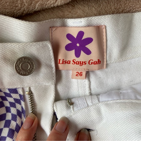 Lisa says Gah Purple Psychedelic pants - Picture 3 of 3